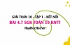 Bài 4.7 SGK Toán 10 tập 1 Kết nối tri thức